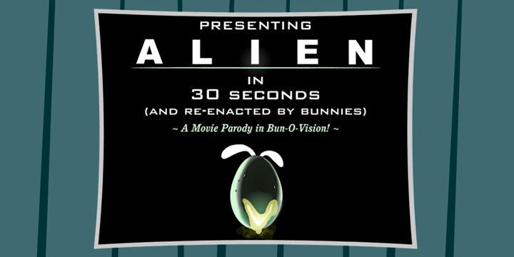 Angry Alien Alien reenacted in 30 seconds by Bunnies